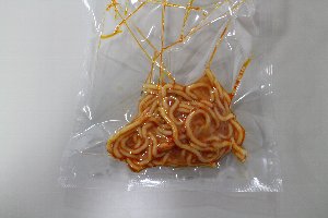 Vacuum packed spaghetti.
